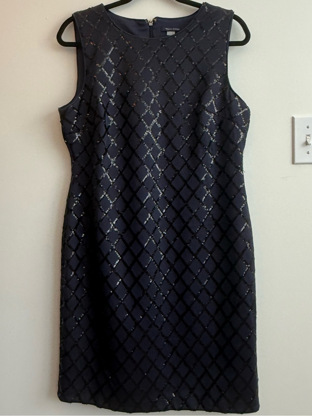 Like new Tommy Hilfiger Navy Sequin Grid Dress